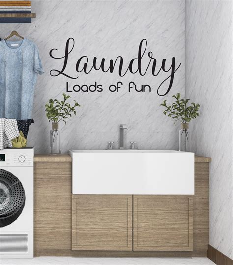 Vinyl Wall Art Decal Laundry Loads Of Fun Etsy Vinyl Wall Art