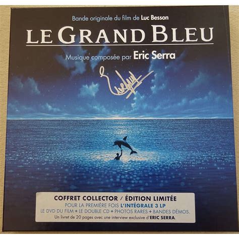 Le grand bleu dédicacé de Eric Serra Coffret 33T chez cmoi78 Ref