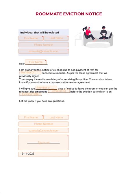 Roommate Eviction Notice PDF Templates Jotform Worksheets Library