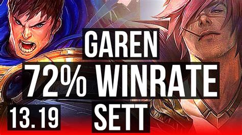 Garen Vs Sett Top Winrate Tr Master Youtube