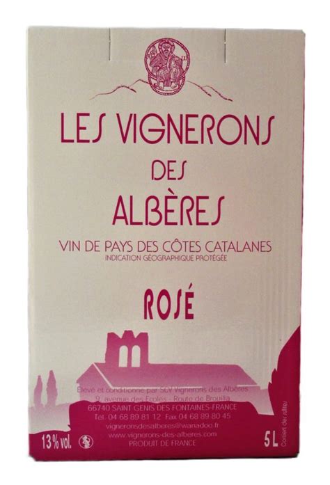 Bag In Box Rosé 3l Les Vignerons Des Albères