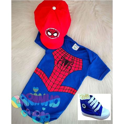 Body Mesvers Rio Beb Menino Super Her I Homem Aranha Shopee Brasil