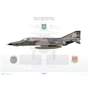 Aircraft Profile Print Of RF 4C Phantom II 460th TRW 16th TRS AE 64