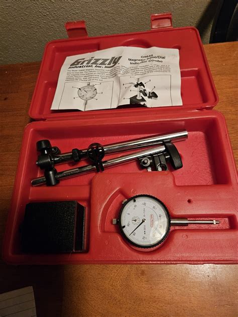 Grizzly Magnetic Base Dial Indicator Combo Set G9849 EBay