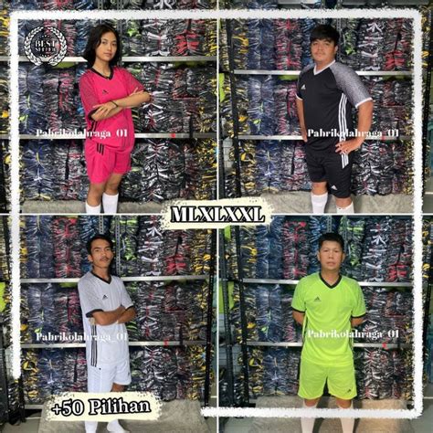 Jual Baju Olahraga Pria Wanita Motif Garis Bintik Stelan Futsal