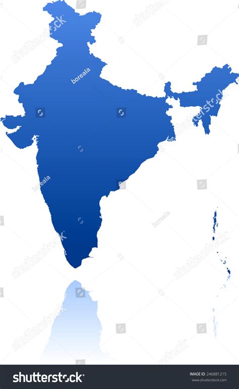 India Map Stock Vector Royalty Free 246881215 Shutterstock