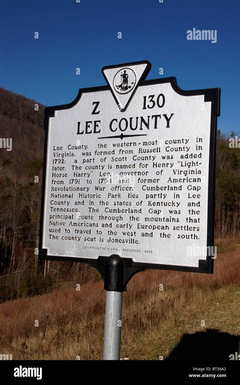 Lee County The Western Most County In Virginia Was Formed From