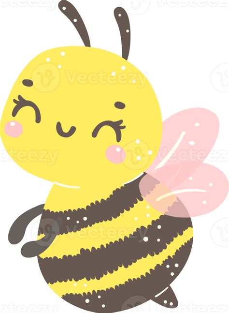 Cute Bee Cartoon Illustration Kawaii Insect 35041656 Png