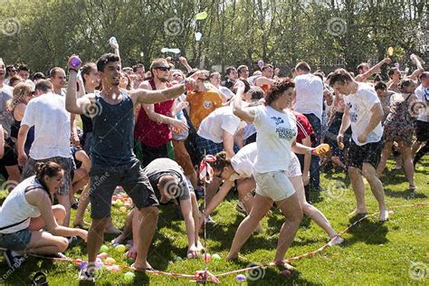 Epic Water Balloon Battle Editorial Stock Image Image Of Vacation