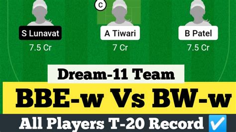 Bbe W Vs Bw W Prediction Bbe W Vs Bw W Dream11 Team Bbe W Vs Bw W Dream11 Youtube