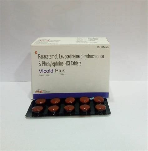 Vicold Plus Paracetamol Levocetirizine Dihydrochloride Phenylephrine