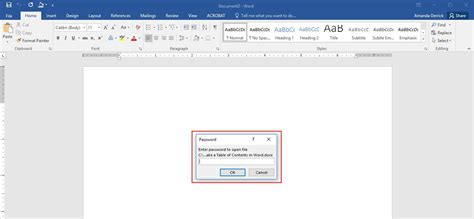 Password Protect A Word Document