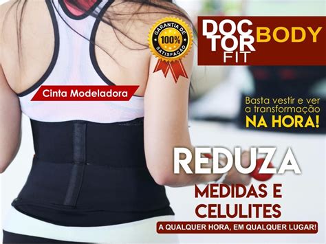 Cinta Faixa Modeladora Doctor Fit Body Mais Gel De Redu O R