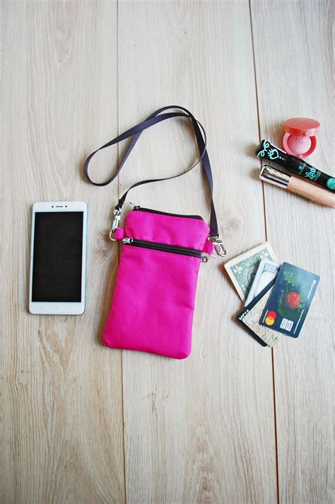 Cell Phone Pouch With Neck Strap Lanyard Small Neck Bag Purse Sleeve