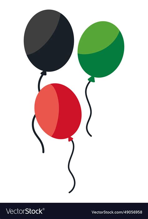 Uae national day balloons Royalty Free Vector Image