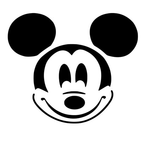 Simple Black Ink Mickey Mouse Head Tattoo Design Tattooimagesbiz