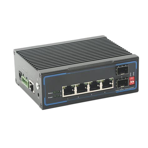 4 Ports Gigabit RJ45 And 2 Gigabit SFP Managed Industrial PoE Switch