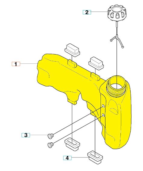 Zbiornik paliwa nożyc 323HD60 325HD60 Husqvarna