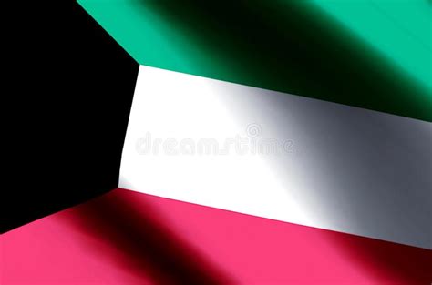 Kuwait Map Stylish Location Icon With Kuwait Map And Flag Stock Vector