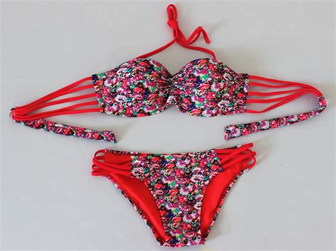 Women Sexy Multi Rope Swimsuit Swimwear Bikini Red On Luulla