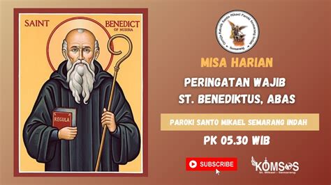 MISA HARIAN KAMIS 11 JULI 2024 Pk 05 30 WIB PW Santo