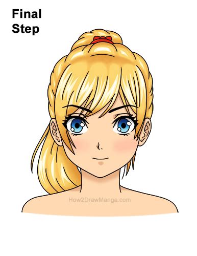 How To Draw A Girl With A Ponytail