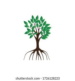 Mangrove Tree Vector Illustration Isolated On Stock Vector (Royalty ...