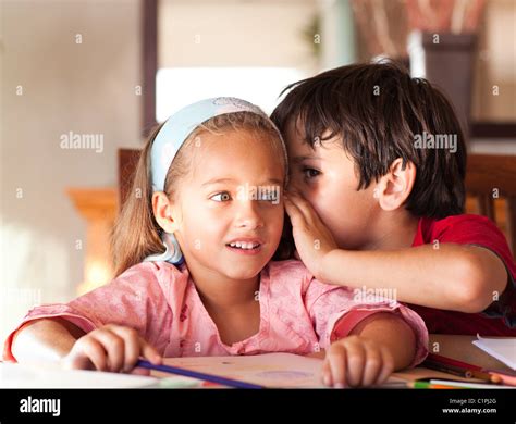 Children Telling Secrets Hi Res Stock Photography And Images Alamy