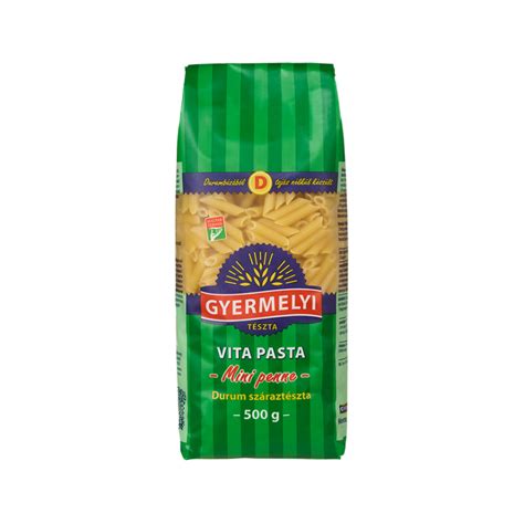 Gyermelyi Vita Pasta durum száraztészta 500 g mini penne tartós