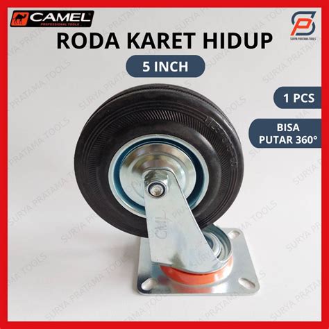 Camel 5 Inch Rubber Trolley Wheelflat Caster Wheel 5 Inch Living