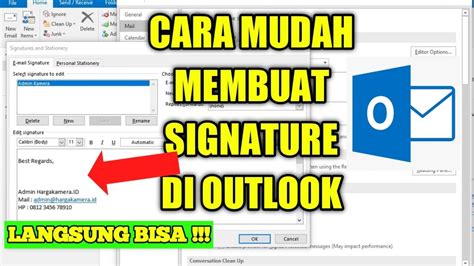 Cara Membuat Signature Di Outlook Bisa Untuk Signature Perusahaan