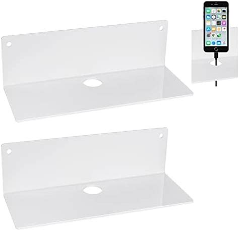 Twirush White Floating Wall Shelves Set Of Mini Self Adhesive Wall