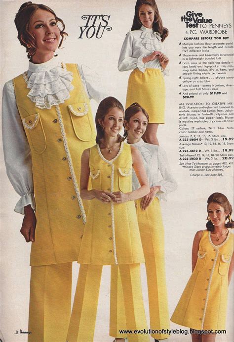 Evolution Of Style Jcpenney Catalog Style 1971 Fashion Seventies