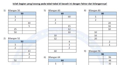 Download Soal Kelas 4 Sd Bab Faktor Bilangan Lembar 2 Bimbel Brilian