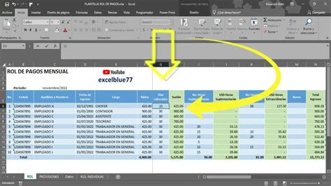 COMO REALIZAR UNA PLANTILLA DE ROL DE PAGOS EN EXCEL YouTube