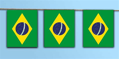 Brazil Flag Bunting Hecho Por Educadores Twinkl