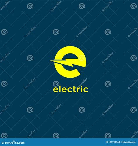 Electric Industrial. Power Logo. Energy Emblem. Yellow Letter E with ...