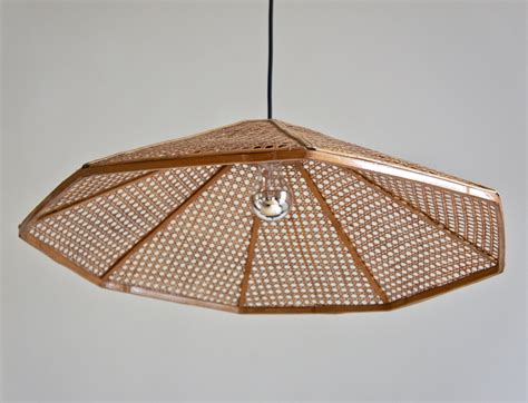 Midcentury Cane Pendant Lamp