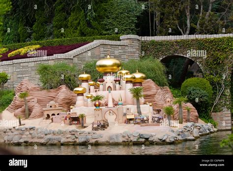 Aladdin Castle at Disneyland Amusement Park in California USA Stock Photo - Alamy