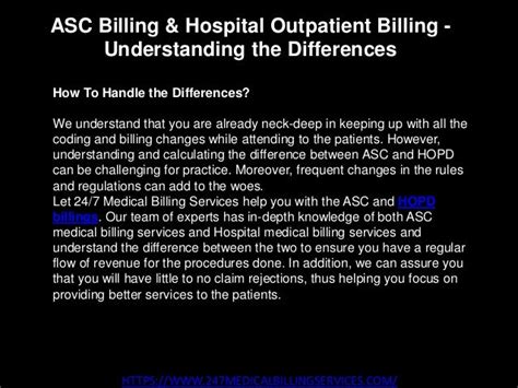 Asc Billing And Hospital Outpatient Billing Understanding The