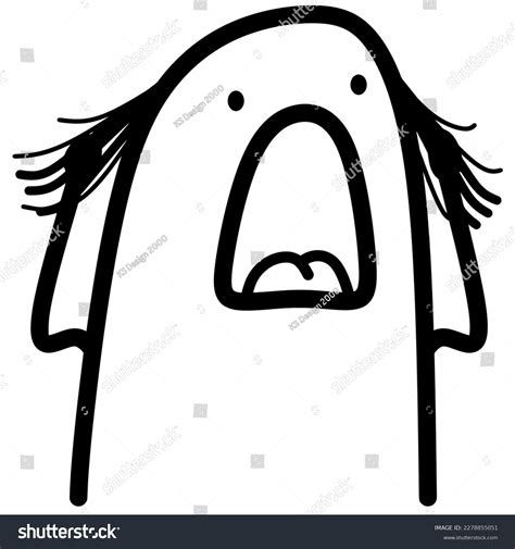 Flork Expression Vector Illustration Desperate Meme Stock Vector