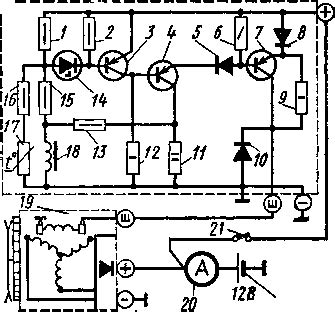 Рис. 162. Схема регулятора напряжения ГАЗ-24