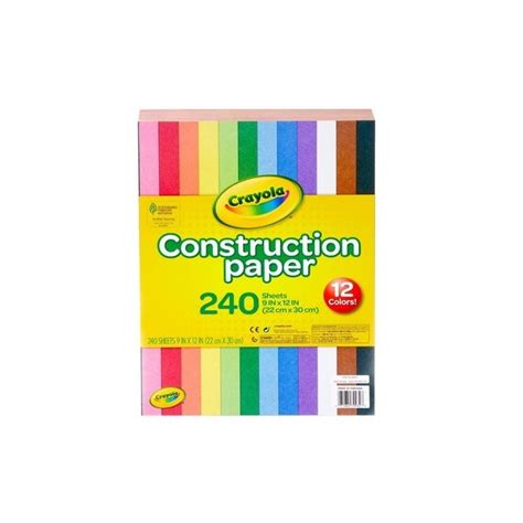 Crayola Construction Paper Assorted Colors 240 Sheets 9in X 12in