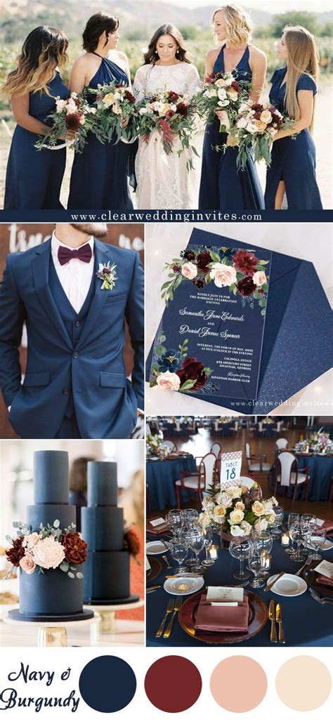 10 Most Popular Navy Blue Wedding Color Palette Ideas For 2023 | Wedding theme color schemes ...