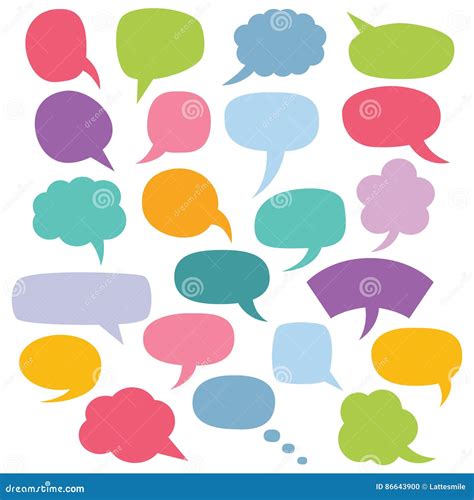 Colorful Speech Bubbles Set Stock Vector Illustration Of Speech