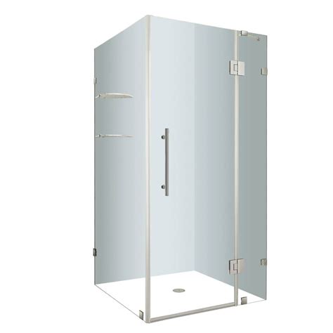 Aston Avalux Gs 34 Inch X 34 Inch X 72 Inch Frameless Shower Stall With Glass Shelves I The