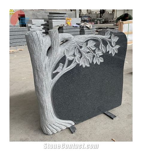 Unique Design Granite Tree Of Life Headstone Design From China