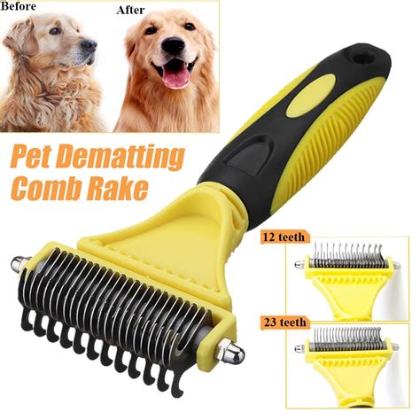 Sided Blade Pet Grooming Tool Dematting Comb Safe Pet Grooming Rake