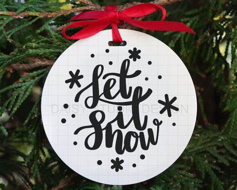 Let It Snow Svg Christmas Ornament Svg Svg Files for Cricut | Etsy