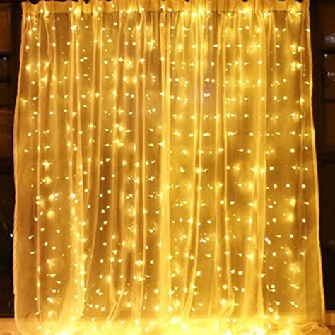 Husuyuhu Sisi String Lights Window Curtain 300 Led Icicle Fairy Twinkle